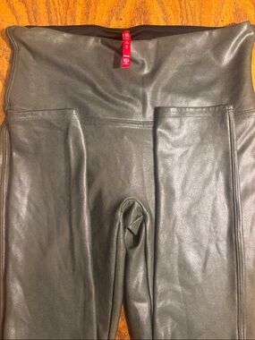 SPANX  Metallic Faux Leather Leggings